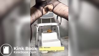 Beautiful girl poops in the toilet 26