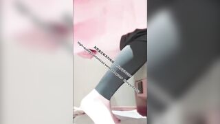 Beautiful girl poops in the toilet 23