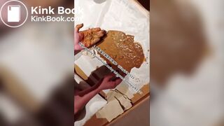 Beautiful girl poops in the toilet 23