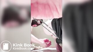 Beautiful girl poops in the toilet 23