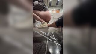 Beautiful girl poops in the toilet 24