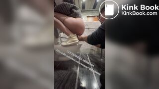 Beautiful girl poops in the toilet 24