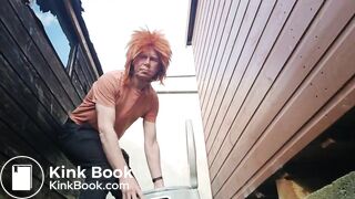 Crossdressed CD Girl Outside Pooping On The Potty