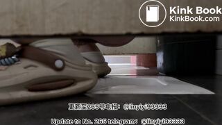 Beautiful girl poops in the toilet 25