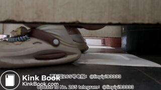 Beautiful girl poops in the toilet 25