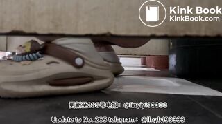 Beautiful girl poops in the toilet 25