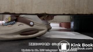 Beautiful girl poops in the toilet 25