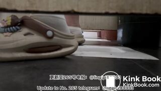 Beautiful girl poops in the toilet 25