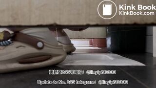 Beautiful girl poops in the toilet 25