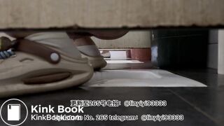 Beautiful girl poops in the toilet 25