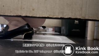 Beautiful girl poops in the toilet 29