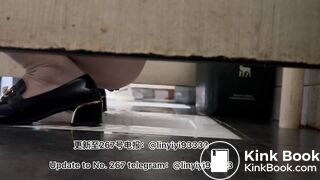 Beautiful girl poops in the toilet 29