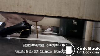 Beautiful girl poops in the toilet 29