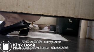 Beautiful girl poops in the toilet 29