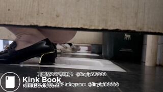 Beautiful girl poops in the toilet 29