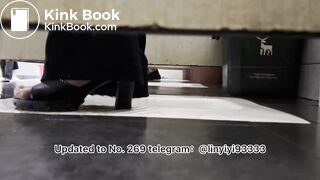 Beautiful girl poops in the toilet 31