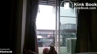 OMG !! this tourist naked jerk off bangkok balcony banlamphu