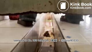 Beautiful girl poops in the toilet 33