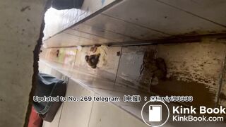 Beautiful girl poops in the toilet 33