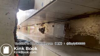 Beautiful girl poops in the toilet 33