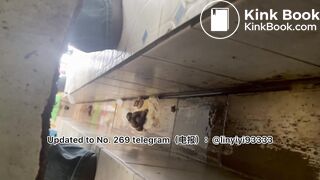 Beautiful girl poops in the toilet 33