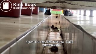 Beautiful girl poops in the toilet 34