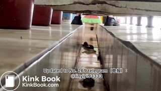 Beautiful girl poops in the toilet 34