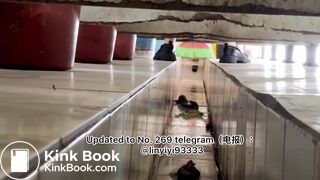 Beautiful girl poops in the toilet 34