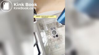 Beautiful girl poops in the toilet 35