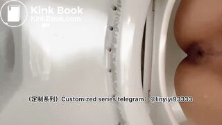 Beautiful girl poops in the toilet 36