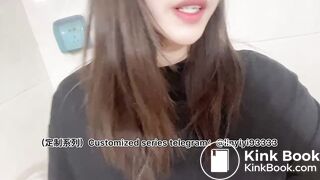 Beautiful girl poops in the toilet 36