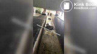 Beautiful girl poops in the toilet 38