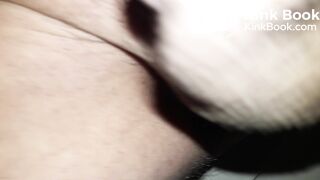 guy shit and piss solid turds in toilet with small cock