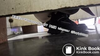 Beautiful girl poops in the toilet 45