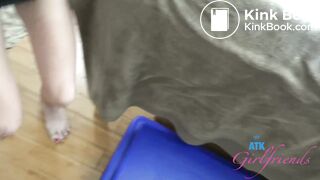 Behind-the-scenes fun hooking up with fresh-faced Storm Rose, pussy play and tease POV