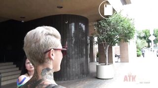 Kate Wolf grabs a bite to eat then masturbates poolside