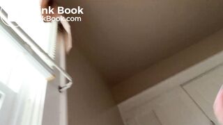 SQUIRTING TEEN ALMOST CAUGHT IN PARENTS BATHROOM