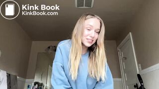 SQUIRTING TEEN ALMOST CAUGHT IN PARENTS BATHROOM