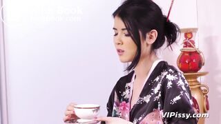 Geisha Girls Lady Dee And Paula Shy Strip From Their Kimonos To Pleasure Each Others Piss Soaked Pus