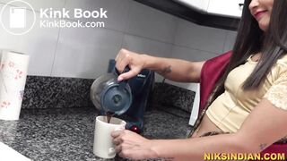 Indian Man swallows MILF maid's piss from her pussy and then fucks her ass