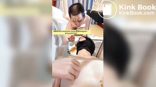 Beautiful girl poops in the toilet 48