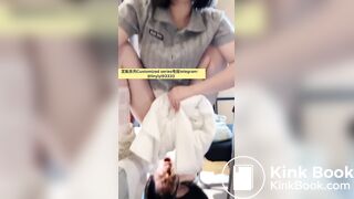 Beautiful girl poops in the toilet 48