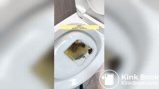 Beautiful girl poops in the toilet 49