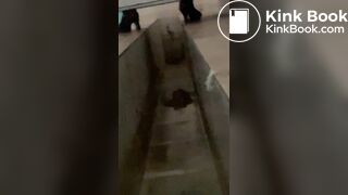 Beautiful girl poops in the toilet 50