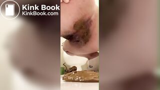 Messy ass girl shits creamy bomb