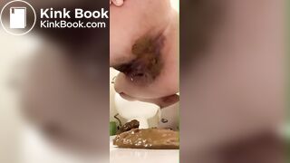 Messy ass girl shits creamy bomb