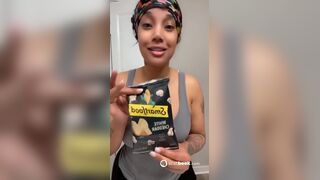 Ebony shits in chip bag