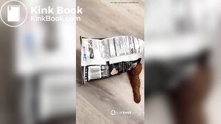 Ebony shits in chip bag