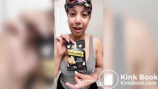 Ebony shits in chip bag