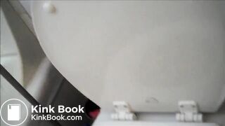 Girl pooping on toilet - video 328